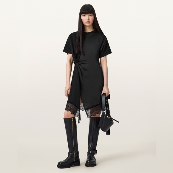 All Saints Dresses & Skirts - All Saints Lana black lace dress 8